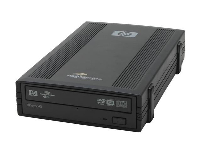 Lite-On HP (Hewlett-Packard) DVD640E External Dual Layer DVD±RW Writer w/ Lightscribe Black optical disc drive