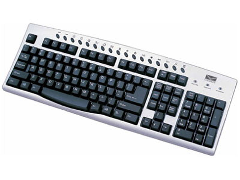 Canyon Keyboard PS/2 Black/Silver PS/2 клавиатура