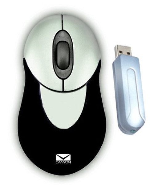 Canyon Mini Wireless Notebook Mouse, with USB receiver Беспроводной RF Оптический 800dpi компьютерная мышь