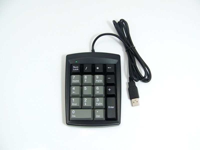 Micro Connectors Durable USB 18 Key Numeric Keypad USB ABC keyboard