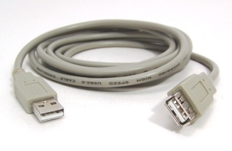 Micro Connectors USB 2.0 Extension Cable 3.05м USB A USB A Бежевый кабель USB