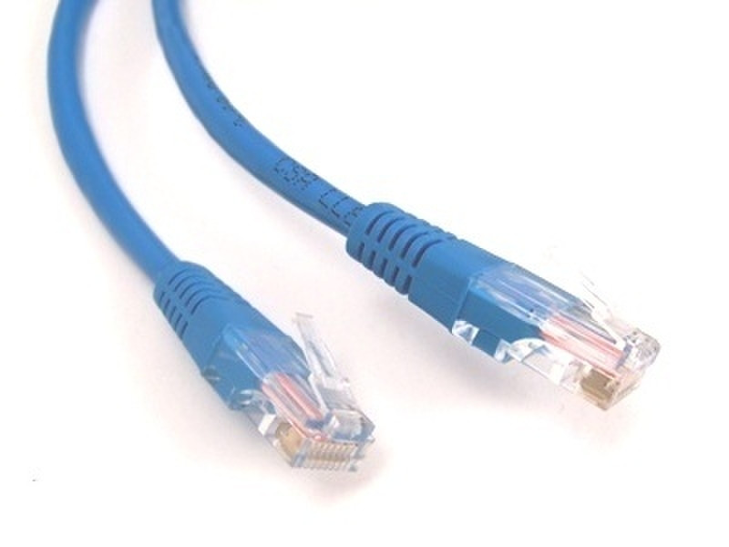 Micro Connectors Cat. 5E UTP Patch Cable - 3ft 0.9m Blue networking cable