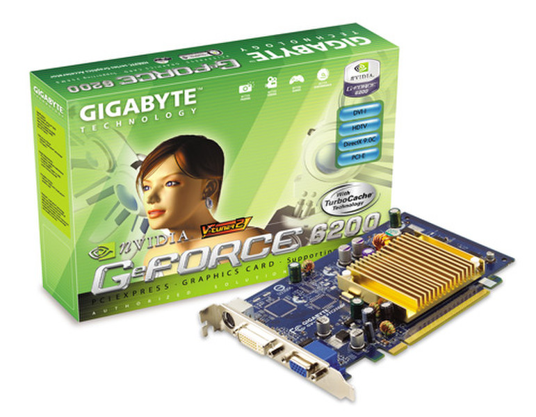 Gigabyte GV-NX62TC256D GeForce 6200 GDDR видеокарта