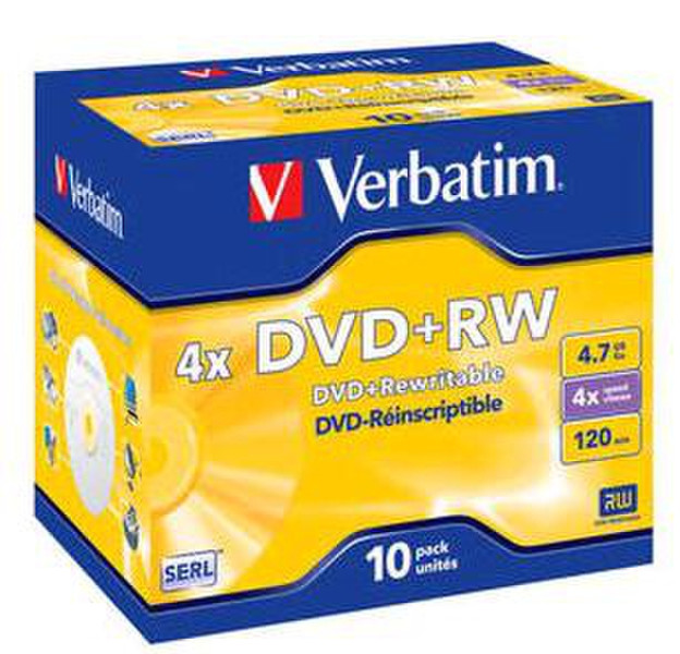 Verbatim DVD+RW Matt Silver 4x 4.7GB DVD+RW 10Stück(e)