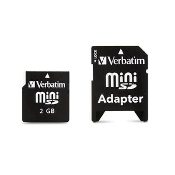 Verbatim miniSD™ Card, Adapter - 2GB 2GB MiniSD Speicherkarte