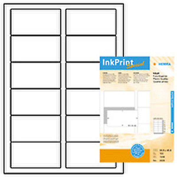 HERMA Inkjet labels white 88,9x46,6 InkPrint Special 1200 pcs. 1200шт самоклеящийся ярлык