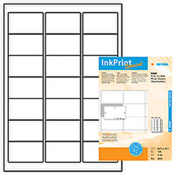 HERMA Inkjet labels white 63,5x38,1 InkPrint Special 2100 pcs. 2100Stück(e) selbstklebendes Etikett