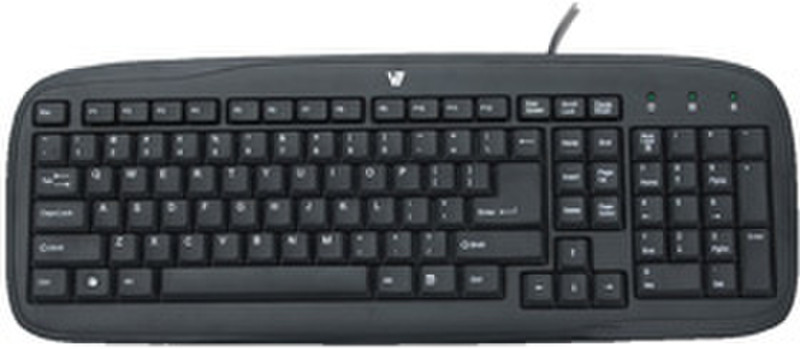 V7 KC0B1-6N6 USB QWERTY Schwarz Tastatur