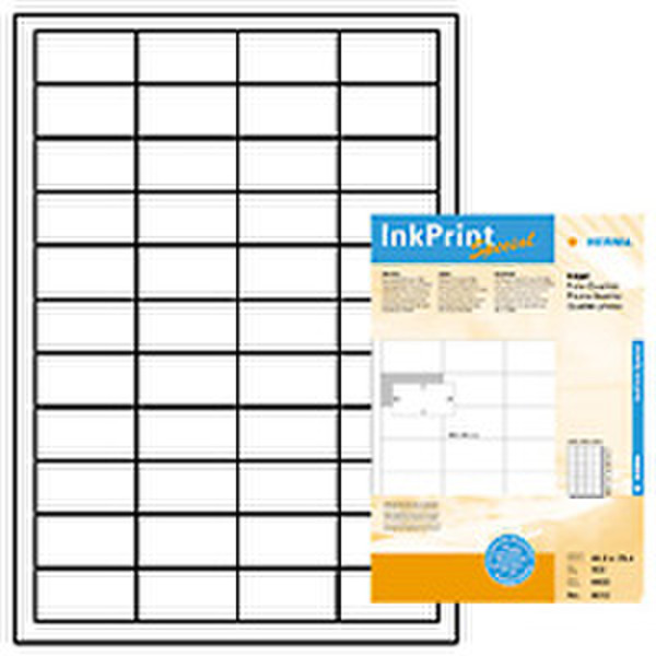 HERMA Inkjet labels white 48,3x25,4 InkPrint Special 4400 pcs. 4400шт самоклеящийся ярлык