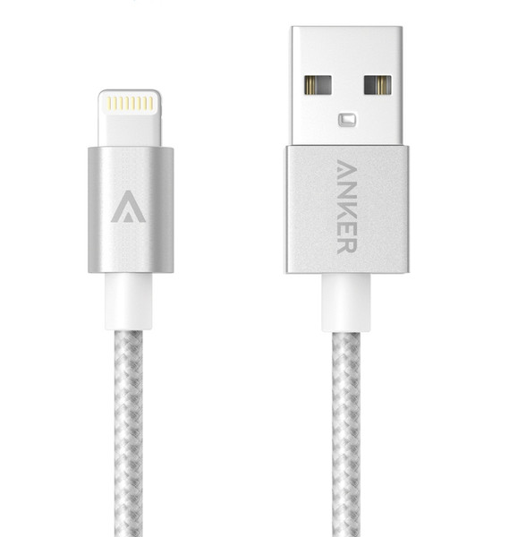 Anker AK-A7114041 1.8m USB A Lightning Silver USB cable
