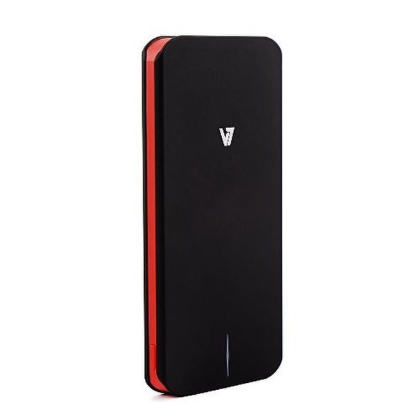 V7 Slim 5000mAh Lithium Polymer (LiPo) 5000mAh Schwarz, Rot Akkuladegerät