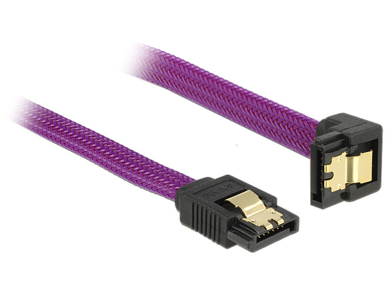 DeLOCK 83696 0.5m SATA III SATA III Purple SATA cable