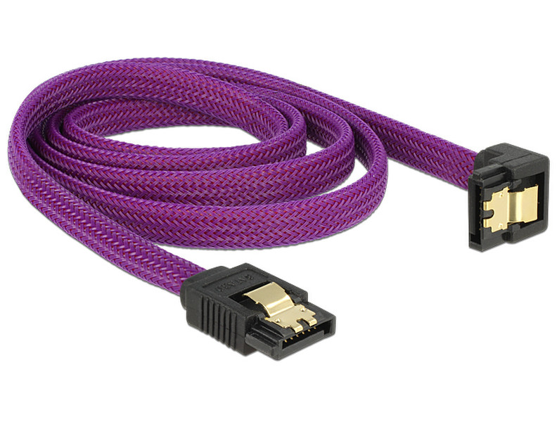 DeLOCK 83697 1m SATA III SATA III Purple SATA cable