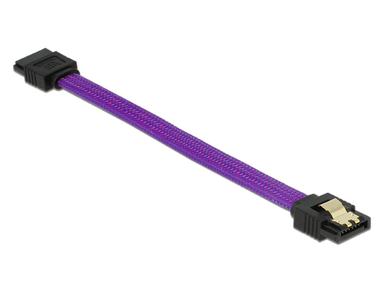 DeLOCK 83688 0.1м SATA III 7-pin SATA III 7-pin Пурпурный кабель SATA