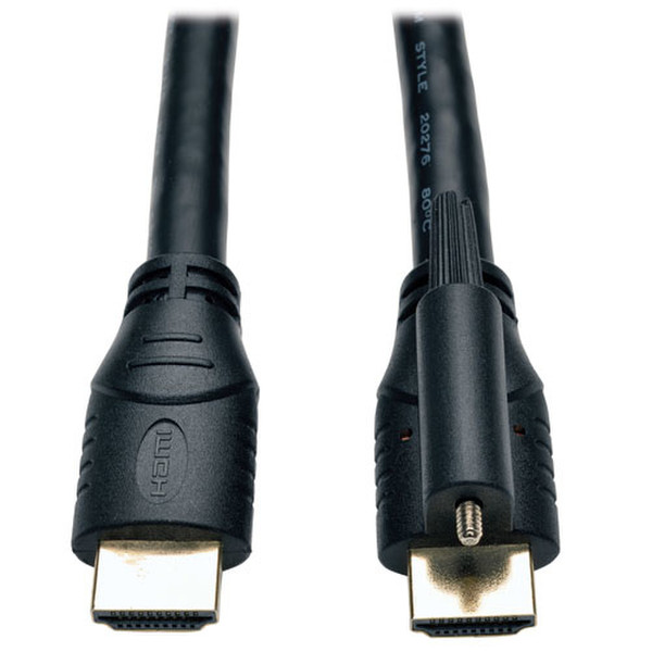 Tripp Lite High Speed HDMI Cable with Ethernet and Locking Connector, Ultra HD 4K x 2K, 24AWG (M/M), 4.57 m (15-ft.)