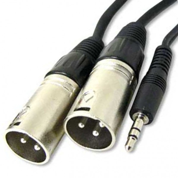 Calrad Electronics 10-158-6 1.8м 2 x XLR (3-pin) 3.5mm Черный аудио кабель