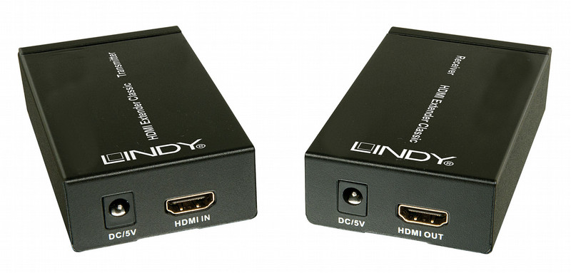 Lindy 38137 AV transmitter & receiver Black AV extender