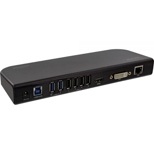 InLine 33285 USB 3.0 (3.1 Gen 1) Type-B Schwarz Notebook-Dockingstation & Portreplikator