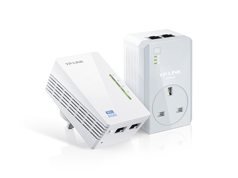 TP-LINK AV500 500Mbit/s Ethernet LAN Wi-Fi White 2pc(s) PowerLine network adapter