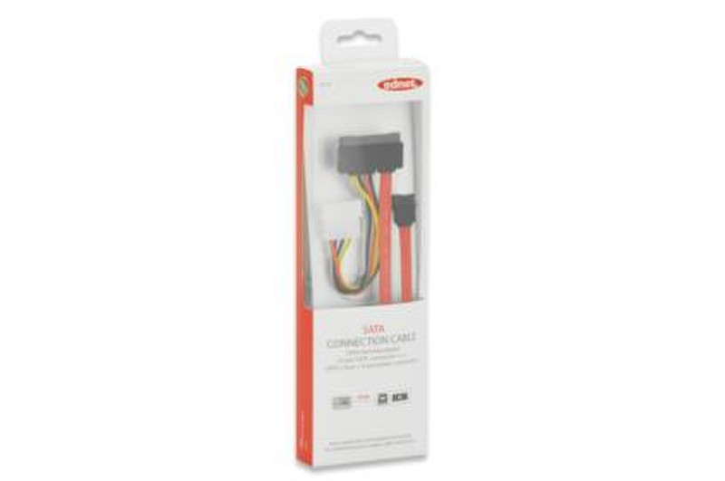 ASSMANN Electronic 84142 0.5м SATA 22-pin SATA 22-pin + 4-pin Molex Черный, Красный кабель SATA
