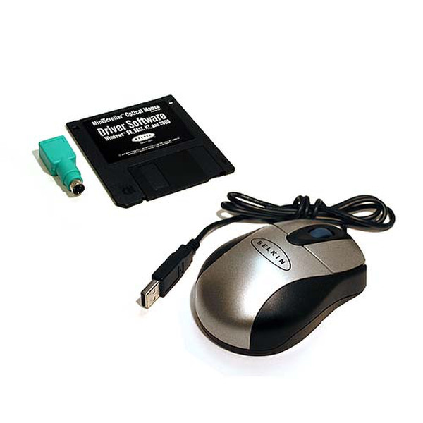 Belkin MINISCROLLER OPTICAL 3BTN USB+PS/2 Optisch Maus