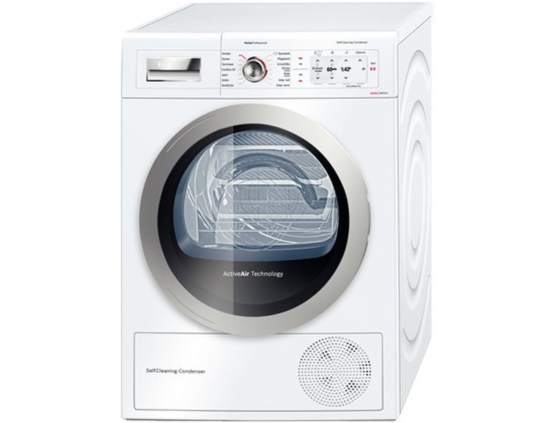 Bosch HomeProfessional WTY87641CH freestanding Front-load 9kg A++ White tumble dryer