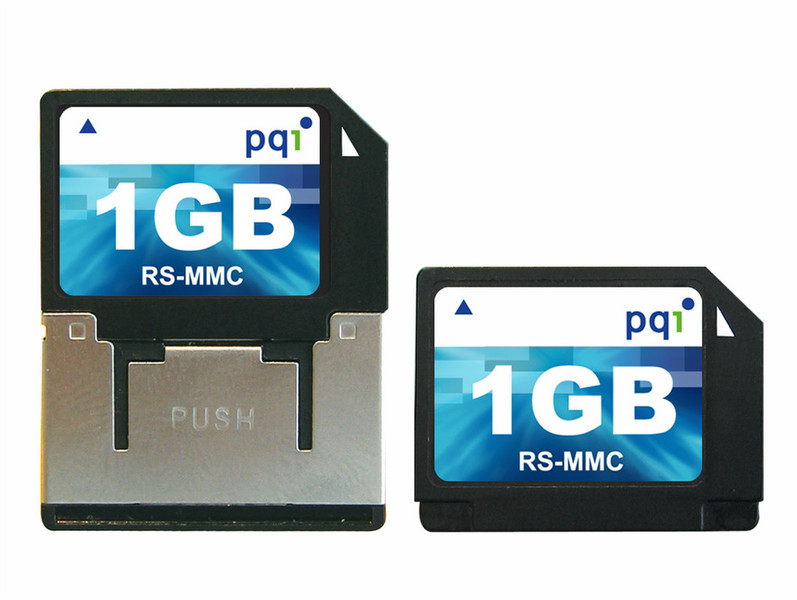 PQI RS-MMC card, 1Gb 1GB MMC memory card