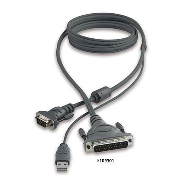 Belkin OmniView™ all-in-one KVM-cable for MATRIX2 series, 4.5 m, USB 4.5m Grau Tastatur/Video/Maus (KVM)-Kabel