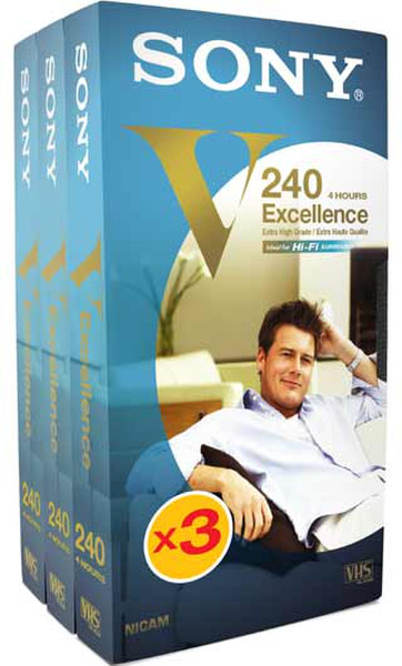 Sony EXCELLENCE VHS TAPE 3PK 240MIN Leeres Videoband