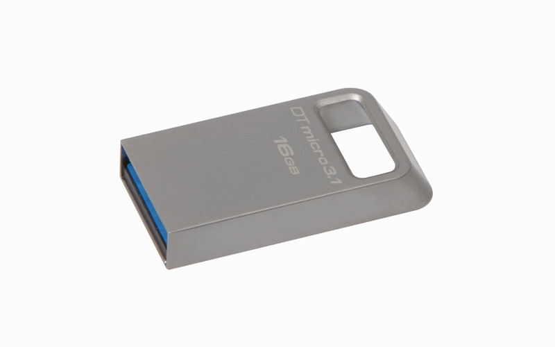 Kingston Technology DataTraveler Micro 3.1 16GB 16GB USB 3.0 (3.1 Gen 1) Type-A Metallic USB flash drive