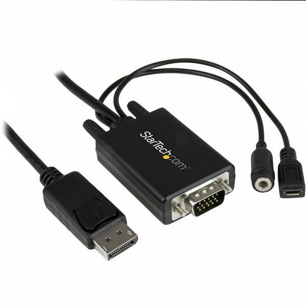 StarTech.com DP2VGAAMM3M 3м DisplayPort VGA (D-Sub) Черный адаптер для видео кабеля