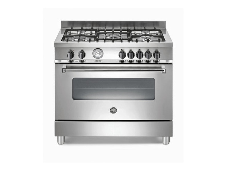 Bertazzoni A90 5 MFE XE Отдельностоящий Gas hob Нержавеющая сталь кухонная плита