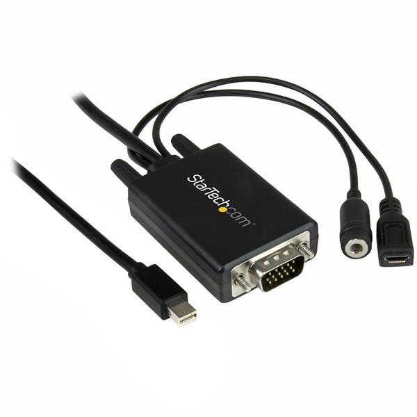 StarTech.com MDP2VGAAMM3M 3м Mini DisplayPort VGA (D-Sub) Черный адаптер для видео кабеля