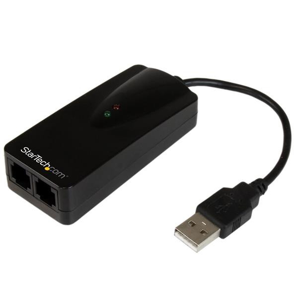 StarTech.com Externes USB Modem - 2 Port, 56k, Hardware basiert