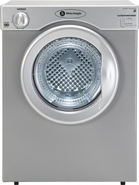 White Knight C37AS freestanding Front-load 3kg C Silver tumble dryer