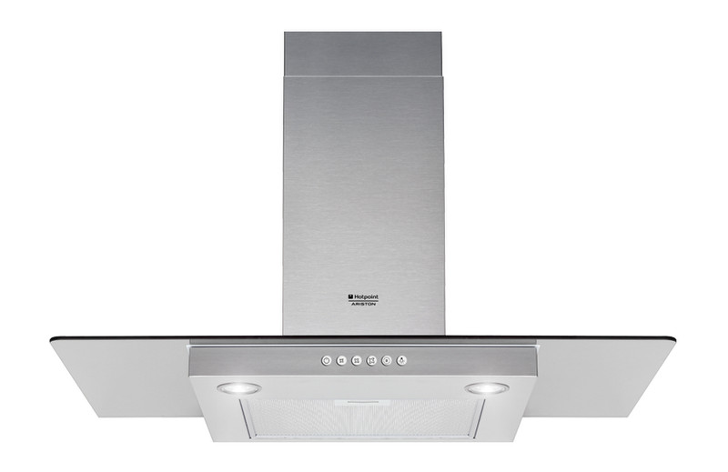 Hotpoint HGF 9.8 AB X/HA Wall-mounted 791m³/h Silver cooker hood