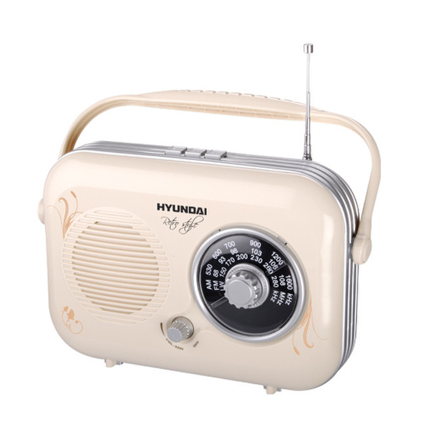 Hyundai PR 100 B Портативный Аналоговый Бежевый радиоприемник
