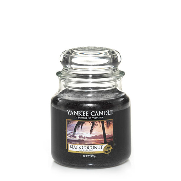 Yankee Candle 1254004E Круглый Кокос Черный 1шт восковая свеча