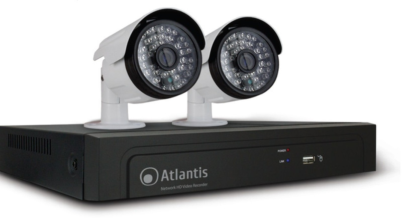 Atlantis Land NetCamera 510AP + NetNVR 04P Проводная 4канала video surveillance kit
