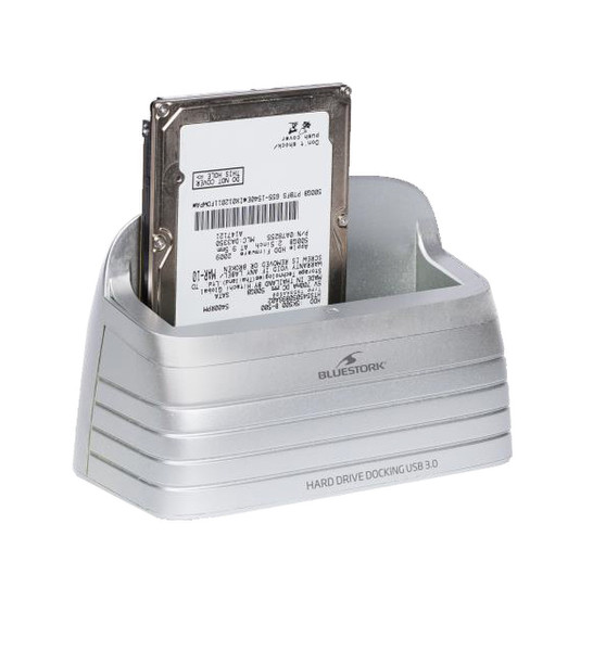Bluestork BS-EHD-DOCK/30 HDD / SSD-Gehäuse 2.5/3.5Zoll Silber Speichergehäuse