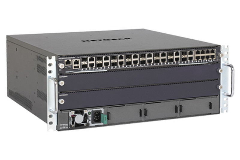 Netgear M6100-24X3 Managed network switch Gigabit Ethernet (10/100/1000) 4U Черный, Серый