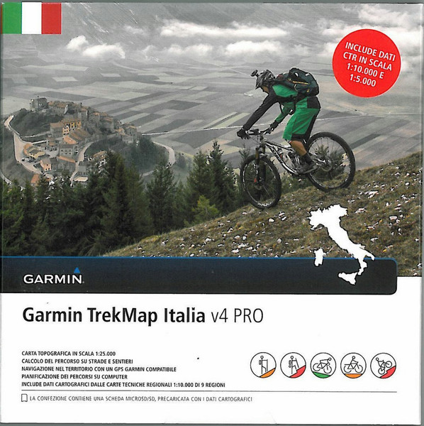 Garmin TrekMap Italia v4 PRO MicroSD/SD Италия Автомобиль карта для навигатора