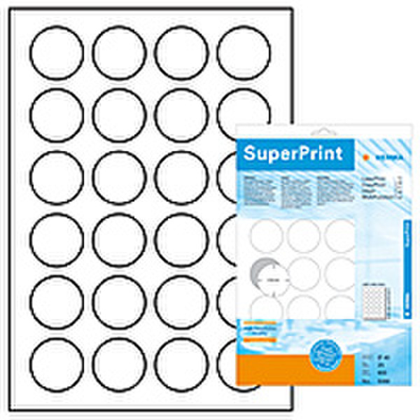 HERMA Etiket SuperPrint 5066 ø40mm 600шт самоклеящийся ярлык