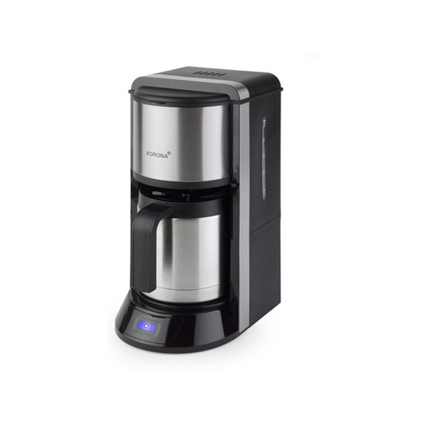 Korona 10291 Freestanding Fully-auto Drip coffee maker 1.25L 10cups Black,Stainless steel coffee maker