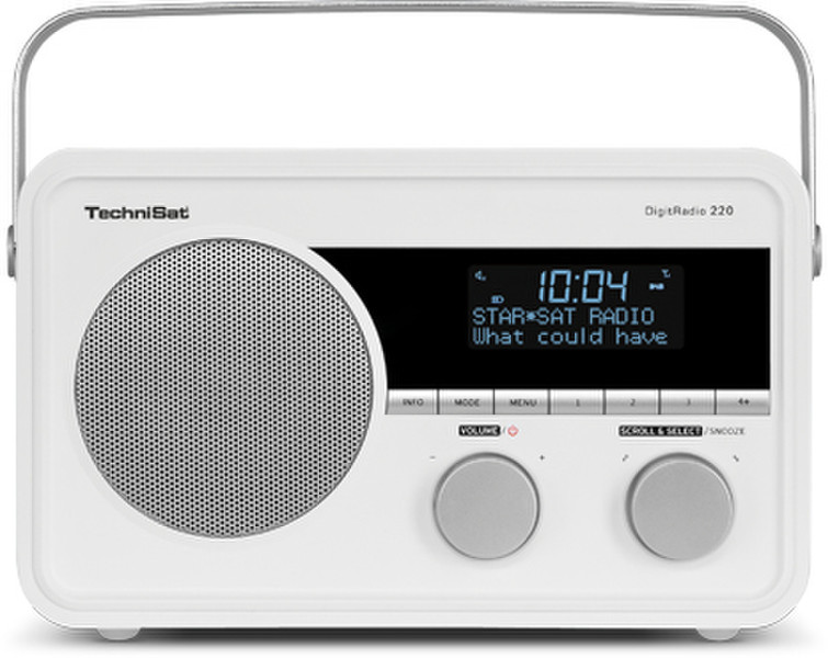 TechniSat DigitRadio 220 Портативный Цифровой Белый радиоприемник