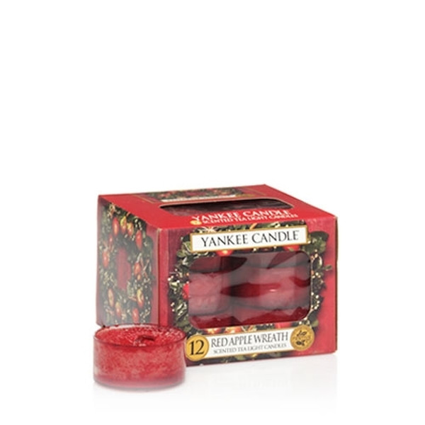 Yankee Candle 1120700 Круглый Красновато-коричневый, Корица Красный 12шт восковая свеча