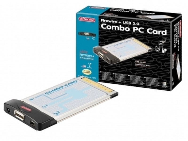 Sitecom USB 2.0 & Firewire cardbus card interface cards/adapter
