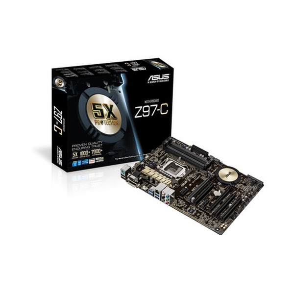ASUS Z97-C Intel Z97 LGA 1150 (Socket H3) ATX motherboard
