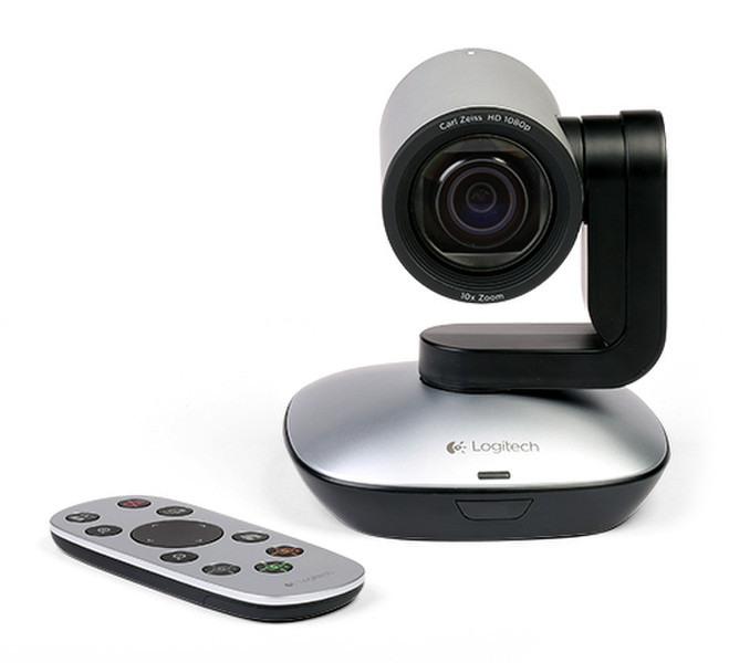 Logitech PTZ Pro Camera 1920 x 1080пикселей USB Черный, Серый вебкамера