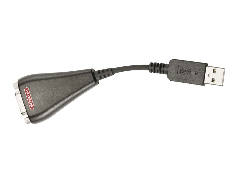 Sitecom USB to serial adapter Черный кабельный разъем/переходник